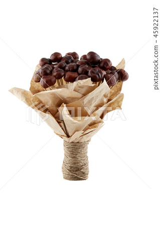 Handmade bouquet made of chestnuts 45922137