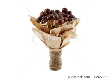 Handmade bouquet made of chestnuts 45922138