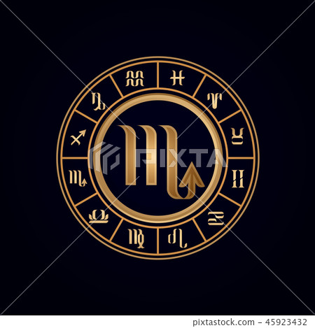 Scorpio Luxury 12 Zodiac wheel cycle sign Scorpio Luxury 12 Zodiac wheel cycle sign 45923432