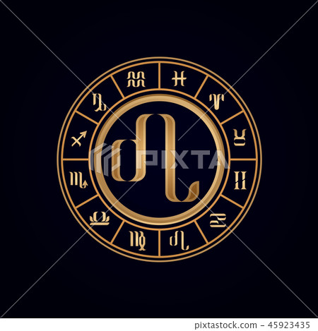 Leo Luxury 12 Zodiac wheel cycle sign  45923435