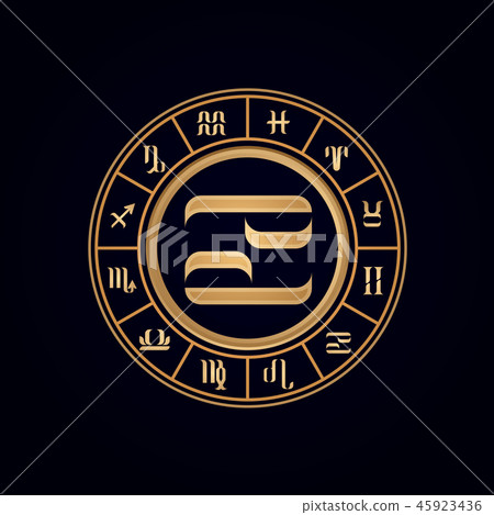 Cancer Luxury 12 Zodiac wheel cycle sign   45923436
