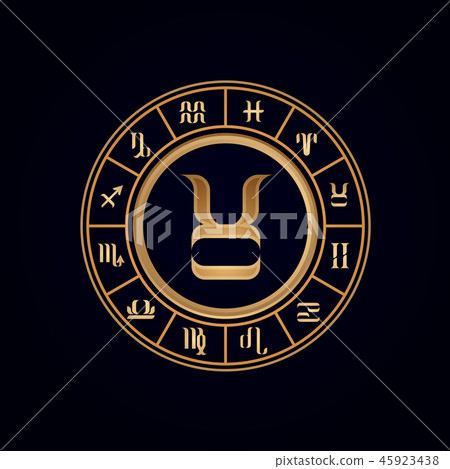 Taurus Luxury 12 Zodiac wheel cycle sign  45923438