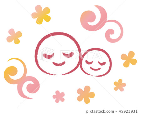 Cuddling mother and child 45923931