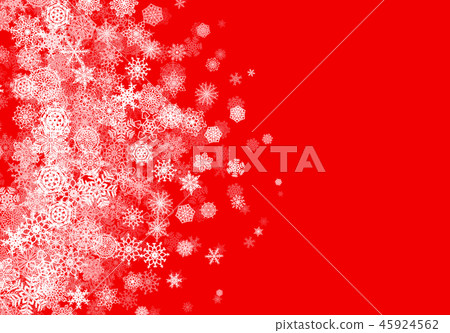 Christmas snow background with scattered snowflakes falling in winter sky for New Year or Xmas 45924562