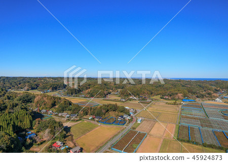 Aerial view of the vicinity of the Olympics venue Isumi city Kashiwa town Aerial view of the vicinity of the Olympics venue Isumi city Kashiwa town 45924873