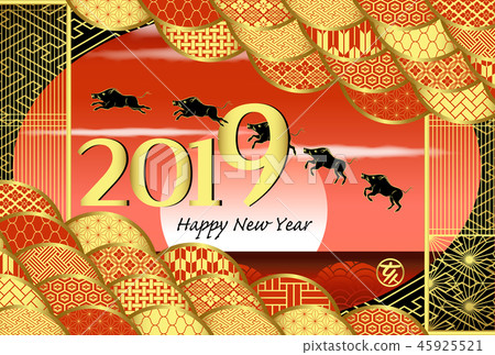 New year's card 2019 45925521