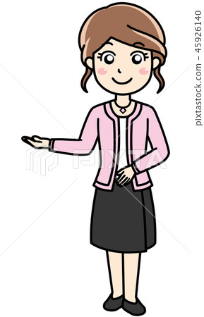 Female office worker OL-Recommended by smile, guidance, introduction 45926140