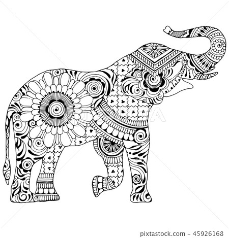 elephant in the scenery 45926168