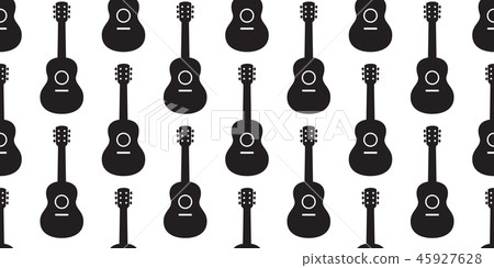 guitar seamless pattern vector bass ukulele music - Stock Illustration ...