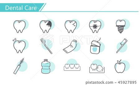 Dental care concept Icon Dental care concept Icon 45927895