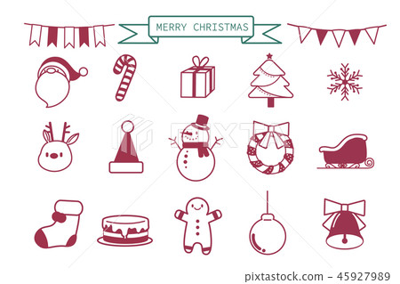 merry christmas icon set merry christmas icon set 45927989