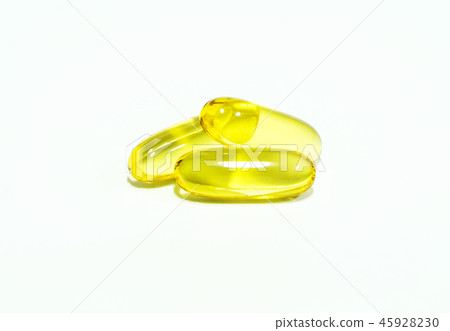Vitamin Capsules Omega pills isolated on white Vitamin Capsules Omega pills isolated on white 45928230
