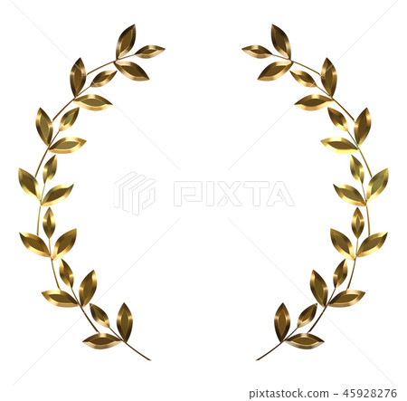 金屬質感月桂樹裝飾品·月桂花環|裝飾盒·LAUREL花圈 45928276