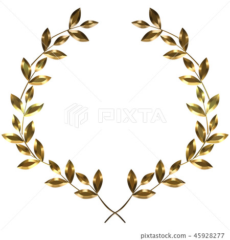 金屬質感月桂樹裝飾品·月桂花環|裝飾盒·LAUREL花圈 45928277