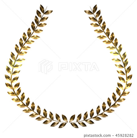 Metallic texture laurel ornament · laurel wreath | Decorative box · LAUREL Wreath 45928282