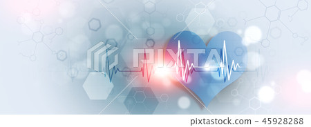 abstract medicine heart beat banner 45928288
