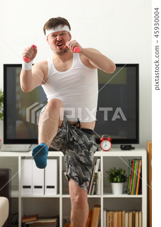 Young handsome man in shorts and Young handsome man in shorts and 45930004