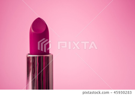 Purple Matt Lipstick on Pink Background 45930283