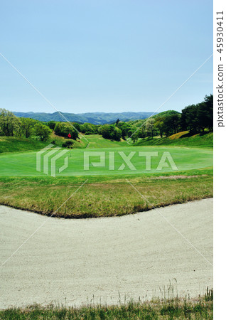 Golf course bunker (closed course) 45930411