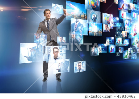 Collage of photos with businessman 45930462