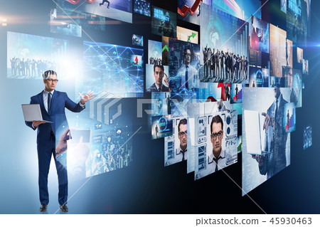 Collage of photos with businessman 45930463