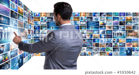 Collage of photos with businessman Collage of photos with businessman 45930642
