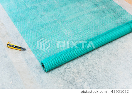 Fiberglass mesh and cutter. Fiberglass mesh and cutter. 45931022