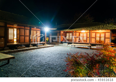 Night scenery of quiet rural area Night scenery of quiet rural area 45931618