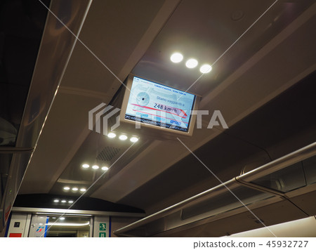 Italian high-speed train Fretcha Rossa Speed indication / Frecciarossa, Italy 45932727