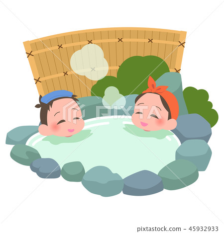 露天浴室混合浴男人和女人 45932933