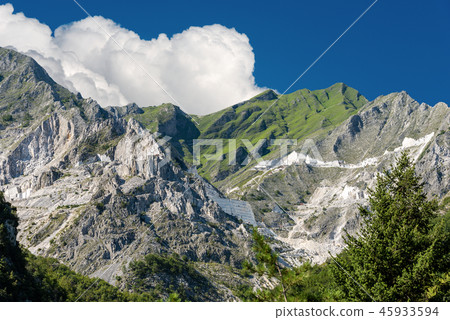 White Marble Quarries - Apuan Alps Carrara Italy White Marble Quarries - Apuan Alps Carrara Italy 45933594