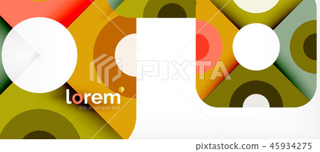 Abstract round elements composition background, organic design 45934275