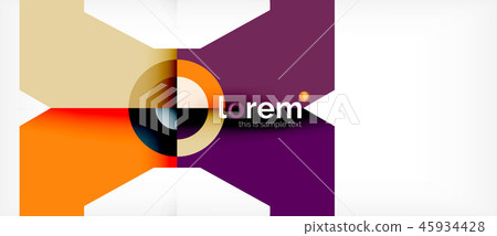 Geometric colorful shapes composition abstract background. Minimal dynamic design Geometric colorful shapes composition abstract background. Minimal dynamic design 45934428