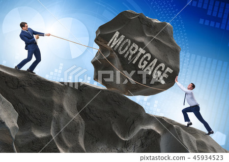 Business concept of debt and borrowing Business concept of debt and borrowing 45934523