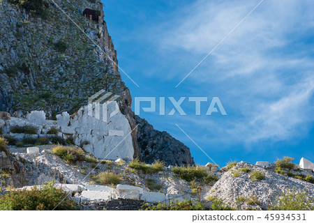 White Marble Quarry - Apuan Alps Carrara Italy White Marble Quarry - Apuan Alps Carrara Italy 45934531