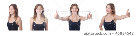 Young woman in fashion concept 45934548