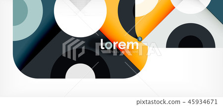 Geometric colorful shapes composition abstract background. Minimal dynamic design Geometric colorful shapes composition abstract background. Minimal dynamic design 45934671