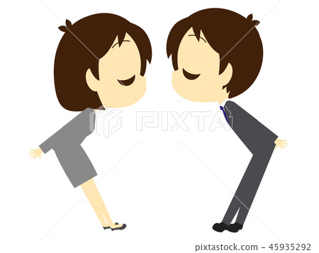 Office worker kissing Office worker kissing 45935292