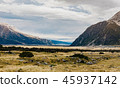Hooker Valley Track hiking trail, New Zealand. 45937142