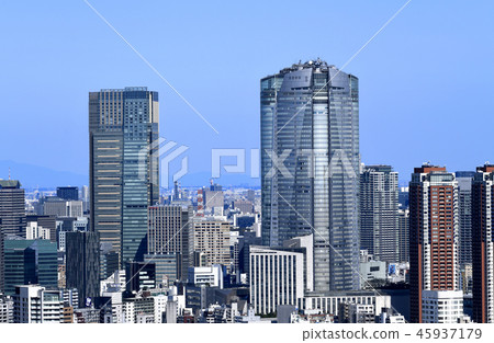 Tokyo cityscape in Japan View the rooftops of Roppongi Hills 45937179