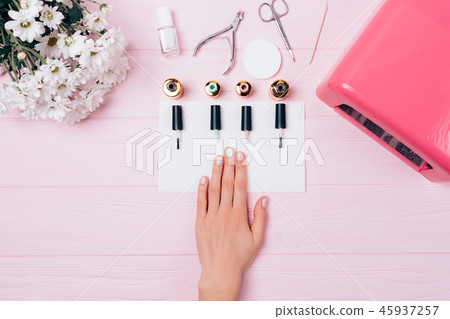 Woman hand with shellac 45937257