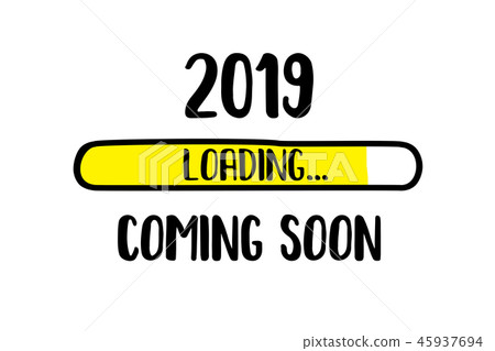 Doodle Download bar,2019 coming soon loading text 45937694