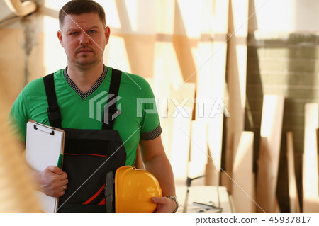 Portrait of young attractive man in work 45937817