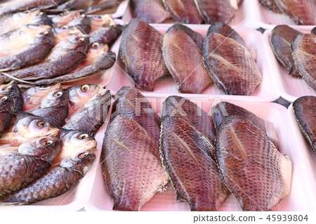 Dried fish at the market Dried fish at the market 45939804