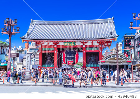 在東京淺草Kaminarimon前面的風景 45940488