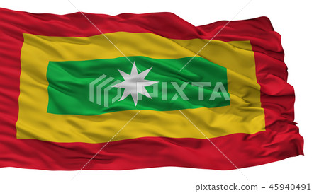 Barranquilla City Flag, Colombia,Isolated On White 45940491