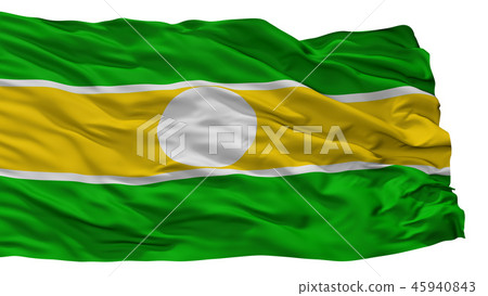 Cajica City Flag, Colombia, Isolated On White 45940843