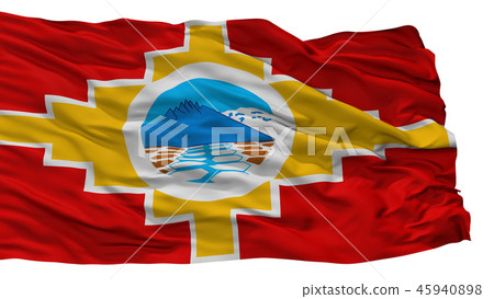 Santa Barbara City Flag, Chile, Isolated On White Santa Barbara City Flag, Chile, Isolated On White 45940898