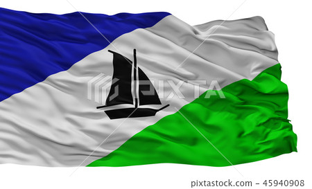 Puerto Montt City Flag, Chile, Isolated On White 45940908
