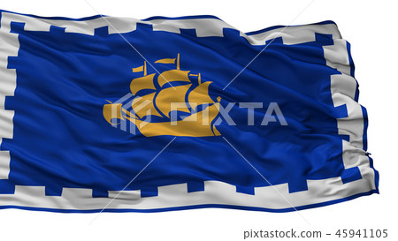 Quebec City City Flag, Canada, Isolated On White 45941105